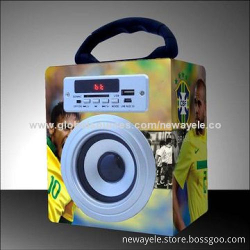 2014 Hot Sell Wireless Bluetooth Speaker, Line-in,SD card,USB, FM, Remote